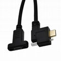 USB 3.1 Type C 數據線 鍍金 16 芯 5A 公對母 帶耳延長線 6