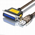 USB 打印电缆 USB 转并口打印电缆 1284 36 针旧打印机数据线 1