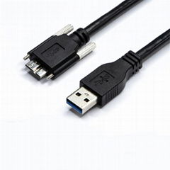 工业相机高柔性拖拽链电缆USB3.0A revolution Micro-B数据电缆