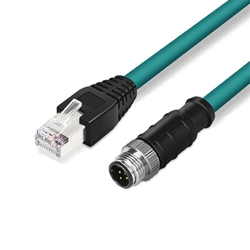  4 Core Type D Coding Cable, Industrial Camera Ethernet Sensor Connection Cable 2