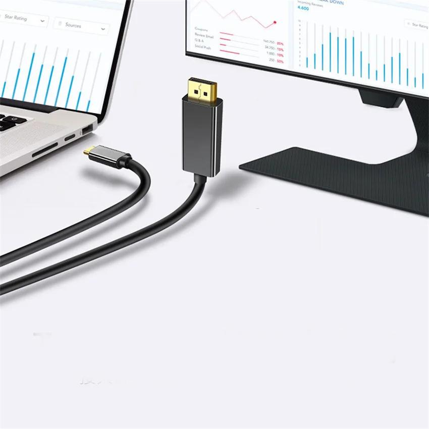 Type-c to DP cable USB-c to monitor port adapter 4K HD laptop 3