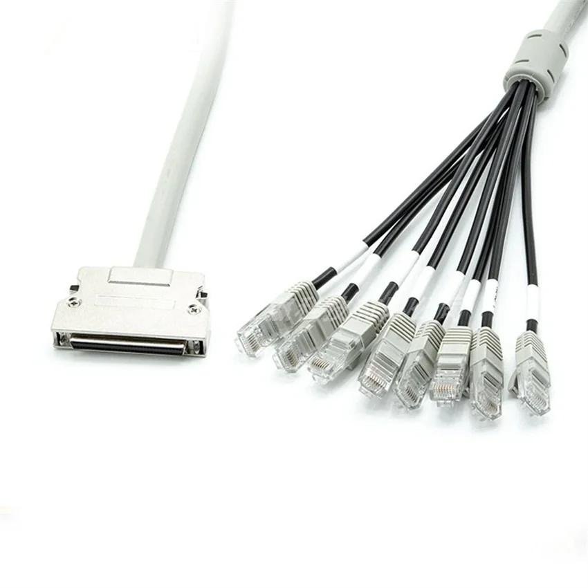 HPCN50 szrapnel do RJ45 jeden przeciągnij osiem kabel adapter, 50 pinów 2