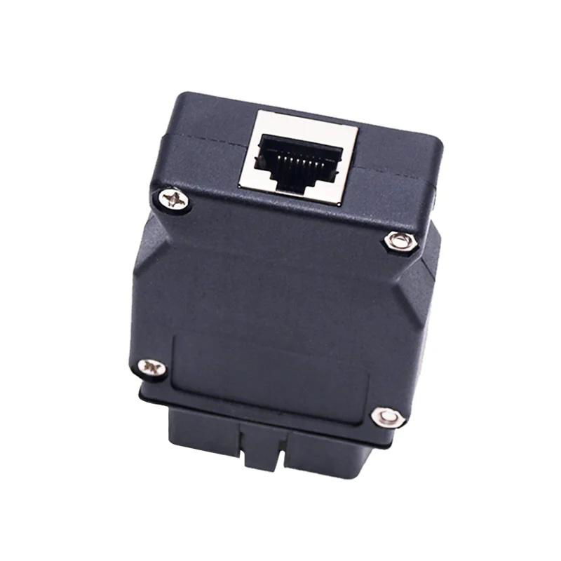 RJ45 8P female to OBD2 16 pin male connector OBDII interface 5