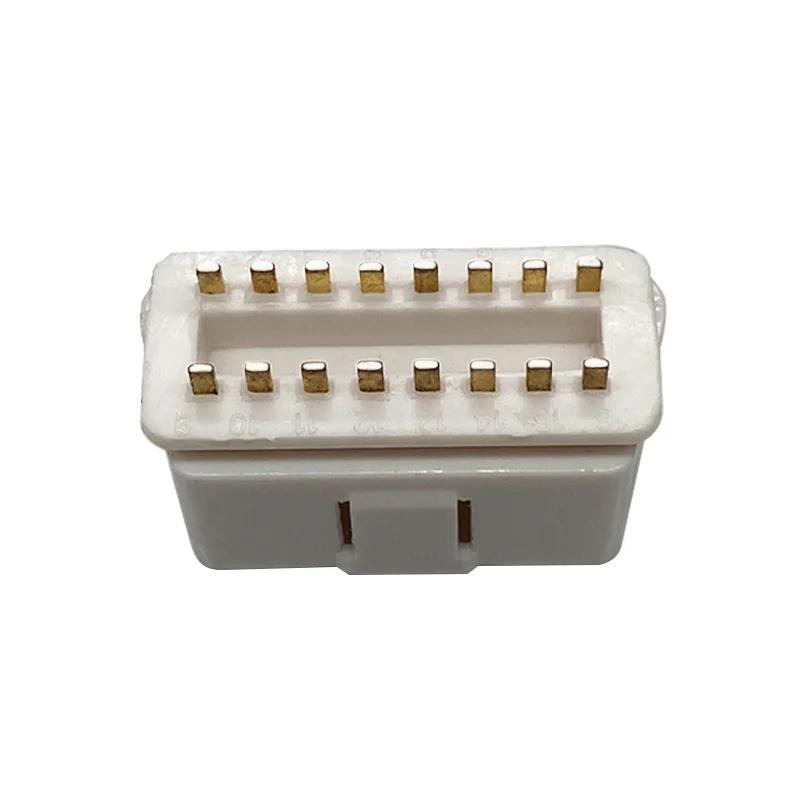 OBDII 16針外螺紋鍍金OBD連接器汽車OBD2外螺紋J1962連接器