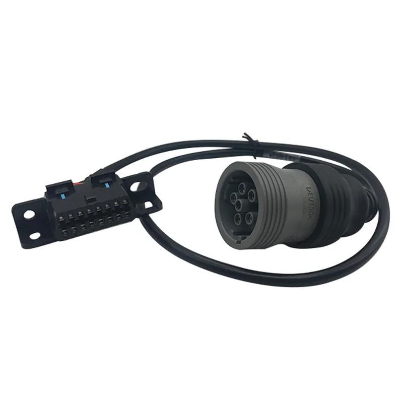 DEUTSCH J1708卡车连接器6针集成旋转耳OBD2 16针内螺纹线束 2