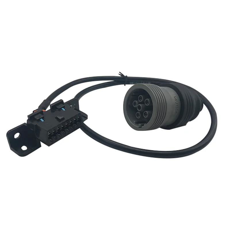 J1708 Truck Connector 6 Pin Integrated Swivel Ear OBD2 16 Pin Female Harness 5