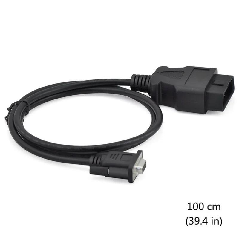 电缆OBD2 16针串行端口适配器至DB9 RS232串行端口