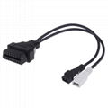 Audi, Volkswagen, Skoda seat 2x2 PIN 16 PIN OBD2 female to Audi 2-pin adapt