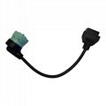 Truck Cable OBD1 to OBD2 Dechi 9PIN female green elbow female to 16Pin 1