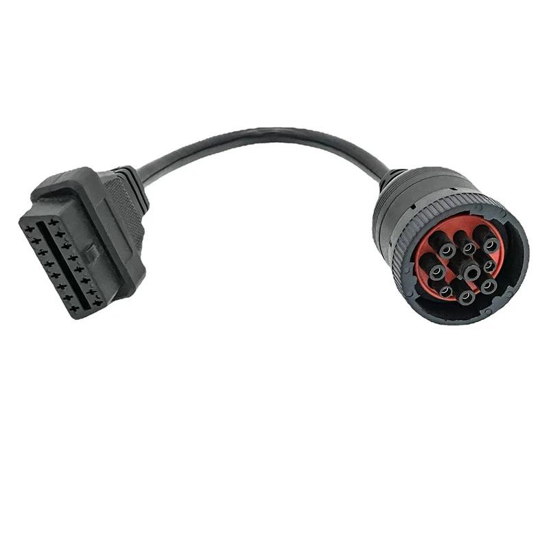 Cummins 9P to OBD16 Heavy Duty Truck Diagnostic Line Connection Line