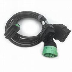 OBD2 female one pull three test line OBD2 male+Dechi 9-pin 