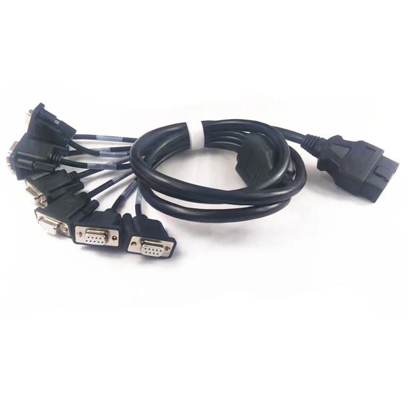 OBD2 male plug to 8 DB9 female interface onboard diagnostic adapter cable