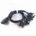 OBD2 male plug to 8 DB9 female interface onboard diagnostic adapter cable 4