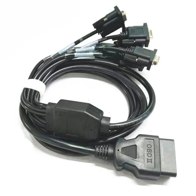 Car OBD male to 6 DB9 serial interface RS232 gateway connector cable 5