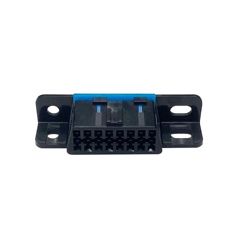 車載電腦接口OBD 16pin母頭藍卡通用型帶扣母頭耳膠芯 5