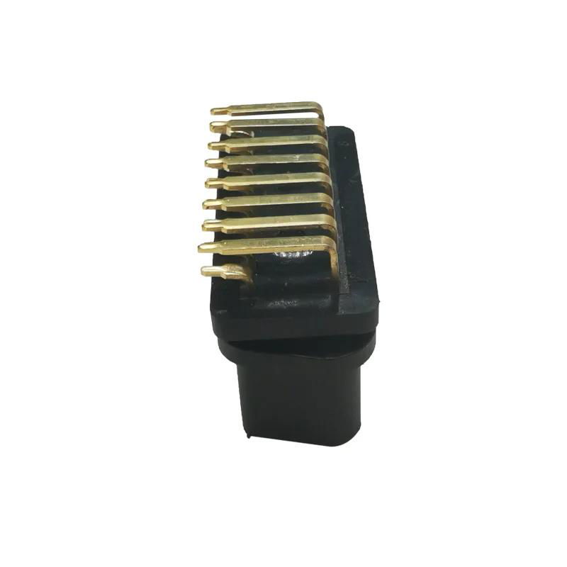 OBD2 female head with 90 degree curved needle gold/nickel plating