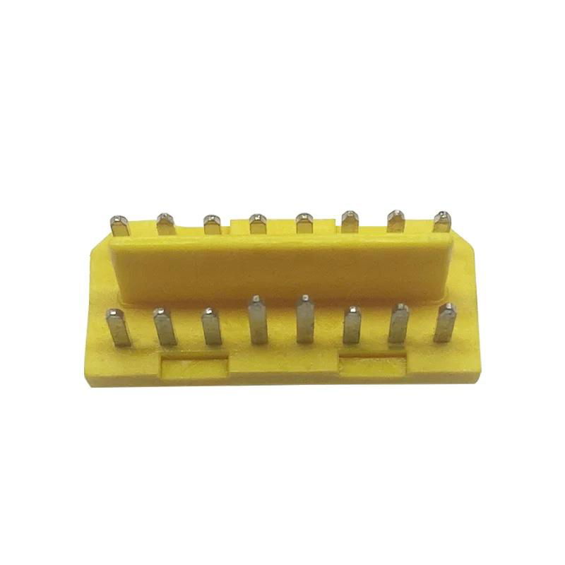  connector male 16P skeleton plug, 16 pin nickel plated interface, obdII plug