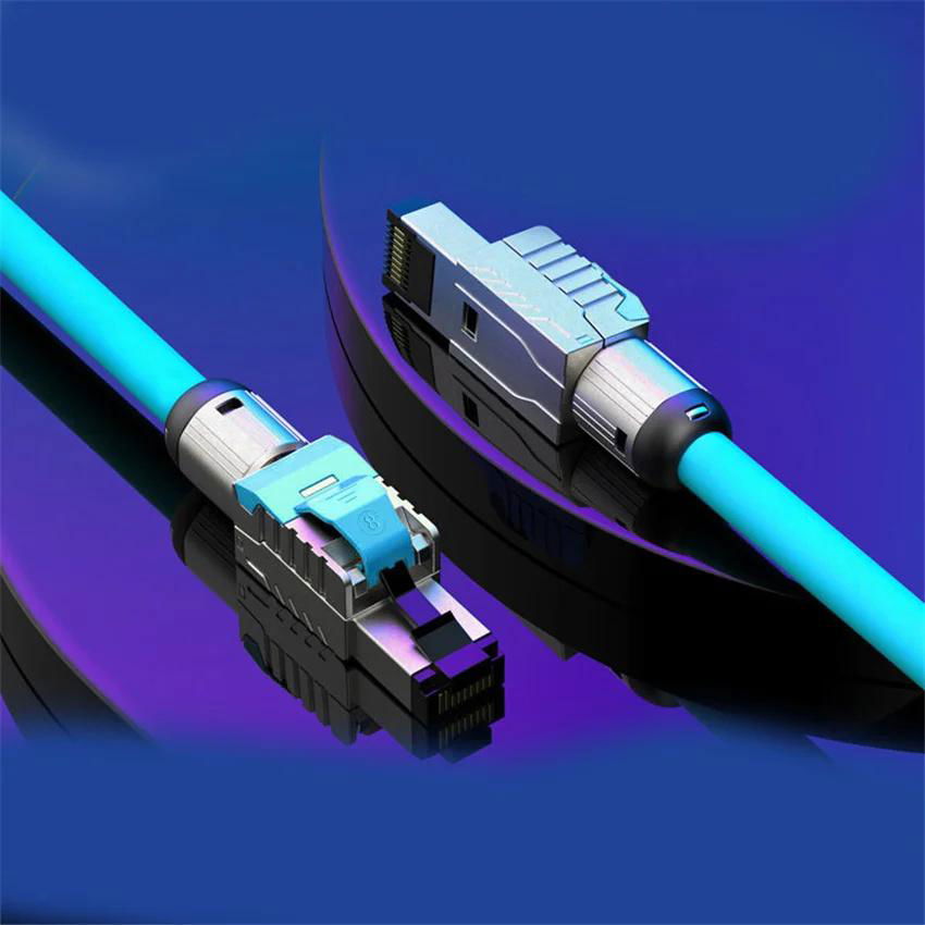 網線家用40GCAT8 8級成品網絡跳線千兆網線純銅雙屏蔽8芯雙絞線 2
