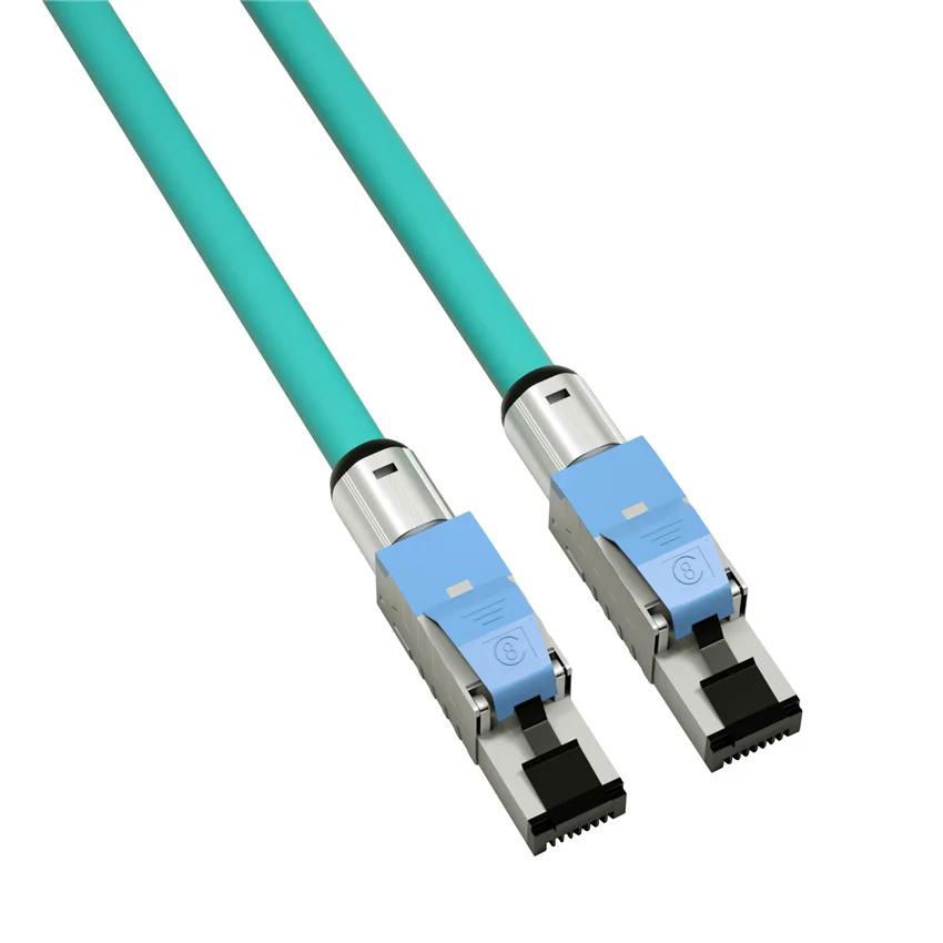 網線家用40GCAT8 8級成品網絡跳線千兆網線純銅雙屏蔽8芯雙絞線 5