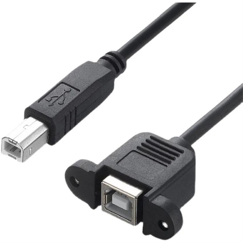 純銅 USB 線，B 公對 B 母延長線耳印，帶方形 USB 端口的打印機數據線信號