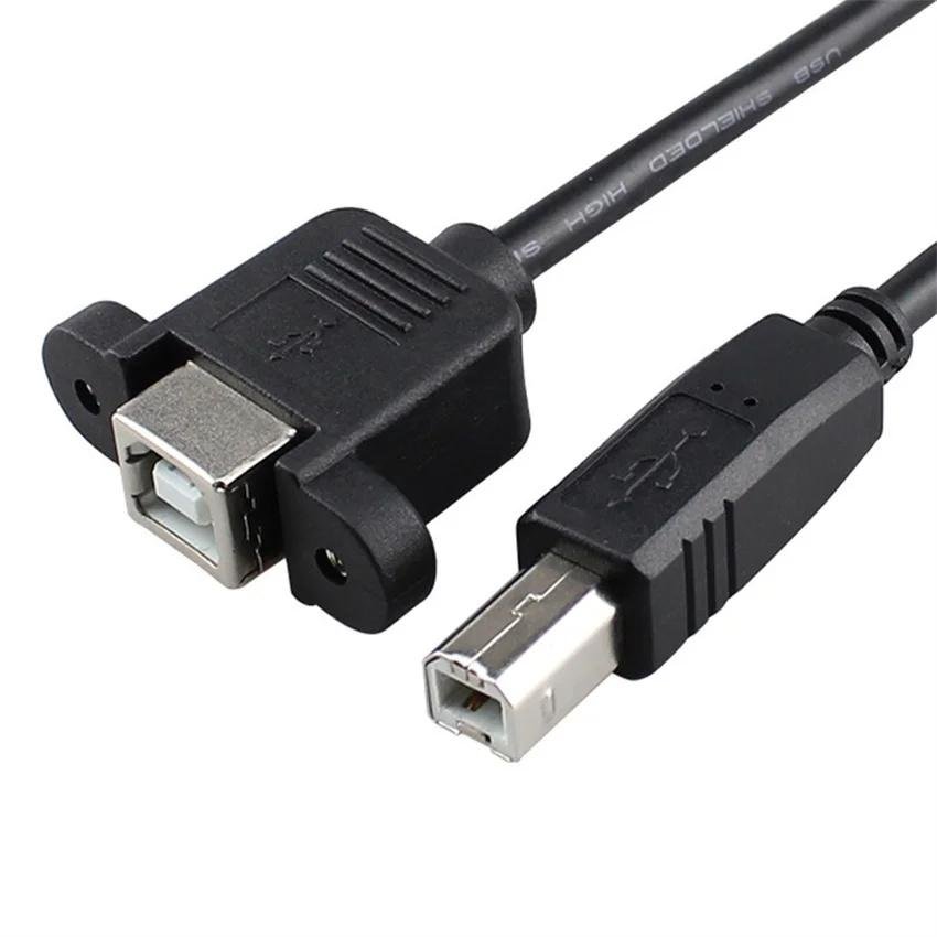 純銅 USB 線，B 公對 B 母延長線耳印，帶方形 USB 端口的打印機數據線信號 4
