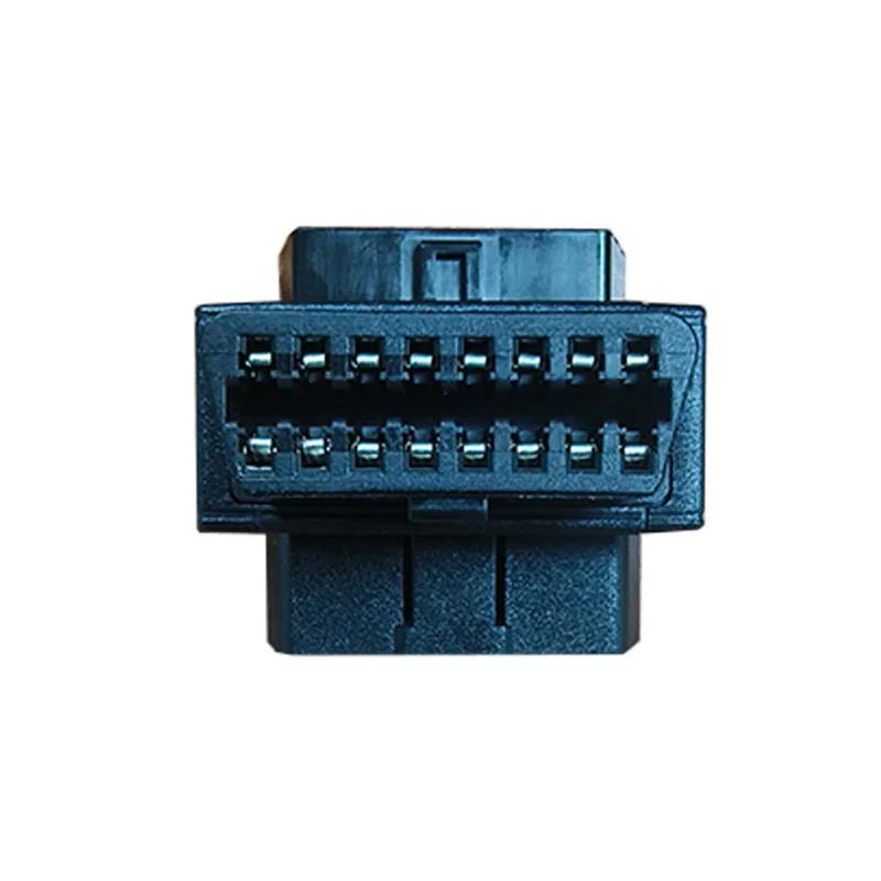 OBD2 OBDII全16針1公對2母OBD腦部檢測插頭通用全位OBD公對母16針汽車 2