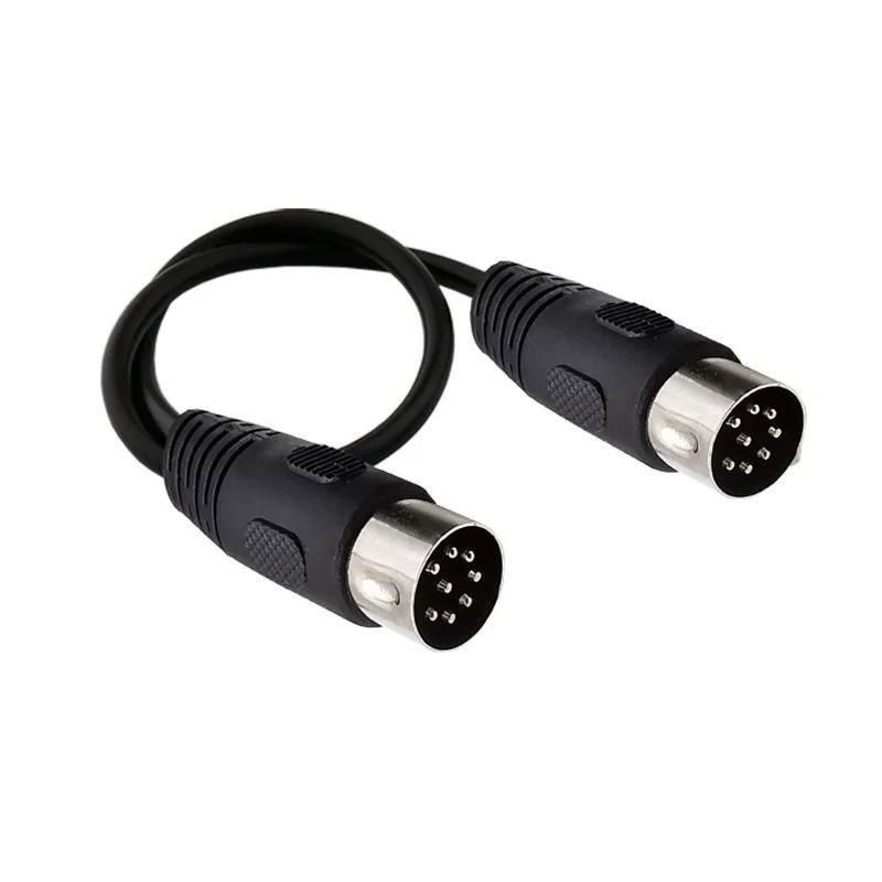 Black DIN8P male to male signal connection cable, microphone cable 3