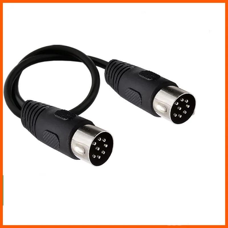 Black DIN8P male to male signal connection cable, microphone cable 4