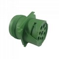9-pin socket green head J1939 waterproof plug 4