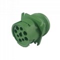 9-pin socket green head J1939 waterproof plug 6