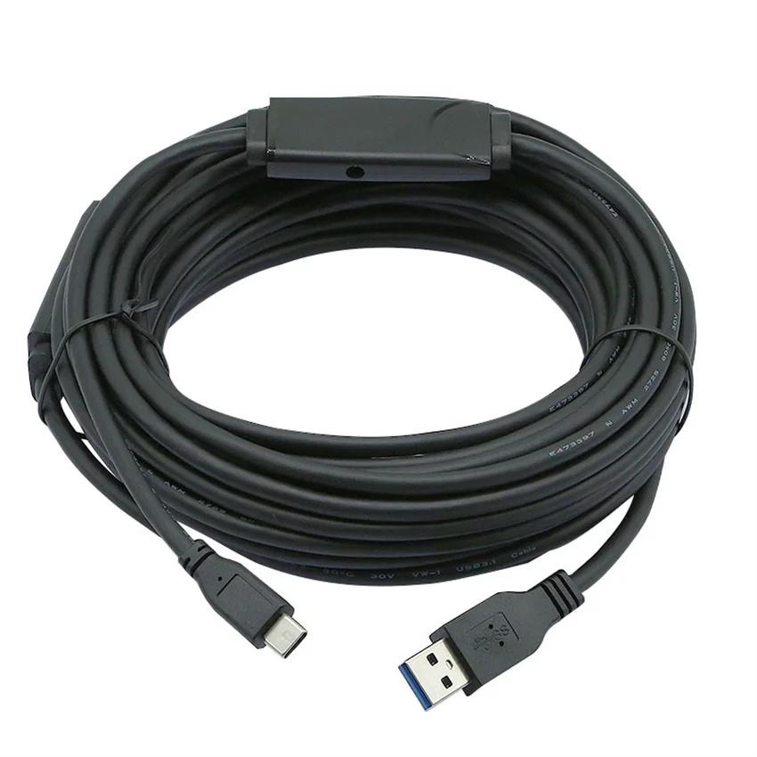 USB3.0轉Type C延長線帶信號放大器視頻會議攝像頭硬盤數據線