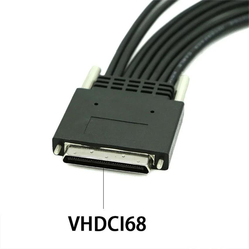 VHDCI68 转 8 端口串口卡电缆 RS232 PCIE 转 8 端口工业串行扩展卡 232 9 针串口电缆 2