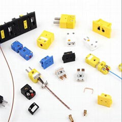 K型J型T型熱電偶插頭連接器插頭插座黃色公母連接器