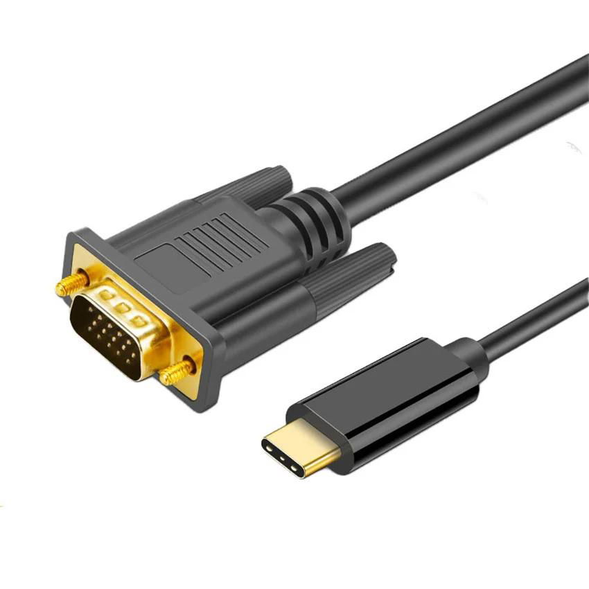 适用于将笔记本电脑连接到电视投影屏幕的c型VGA适配器电缆