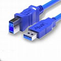 USB 3.0 打印机数据线公对公快速方端口标准打印机打印电缆