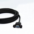 Kabel USB 3.0 rozszerzenie męskie i żeńskie z przegrodą z uchem, przedłużacz USB 4