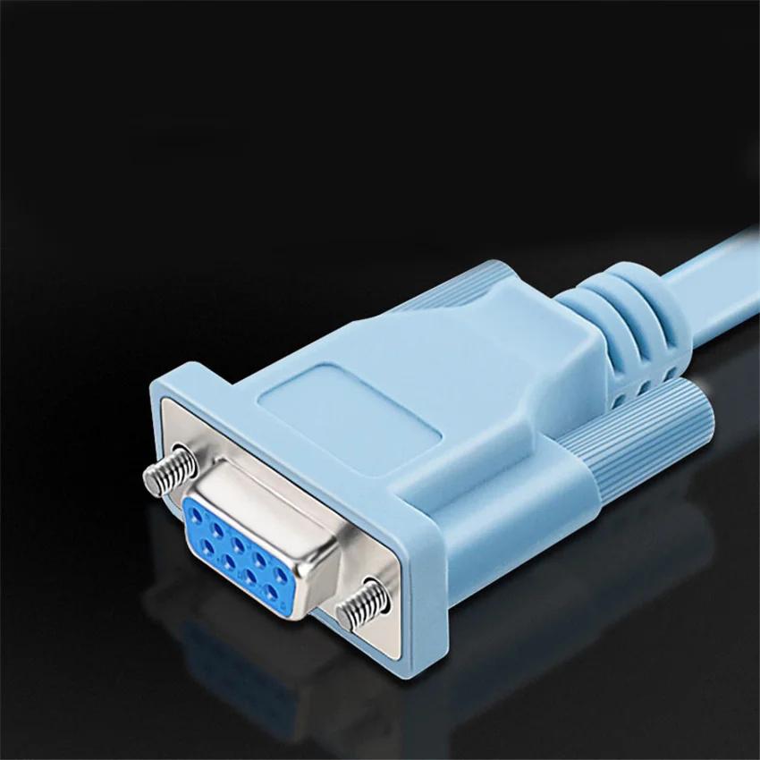 RJ45轉RS232控制台串口線 db9轉RJ45 適用路由器配置線 2