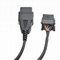 OBD2 OBD II全16針公Y形開口分路器連接器J1962公16針對2母粗線電纜 2