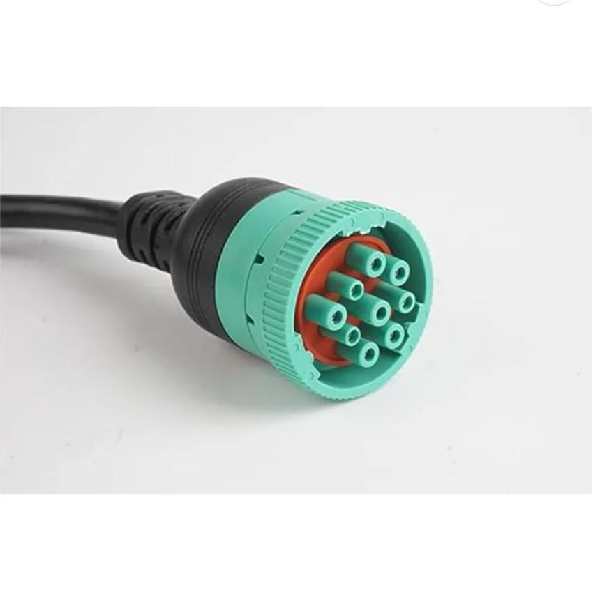 J1939绿色2型公头到J1939绿色1型母头和OBD2 16针母头分路器电缆 2