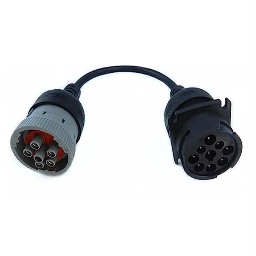 J1708 6P 至灰色 9P 1 型 J1939 电缆转换电缆 6 针至 9 针 适用于 J1939 1 型和 2 型 5