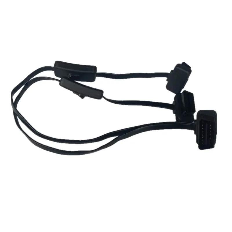OBD2 with switch extension cable ultra-thin noodle elbow 2