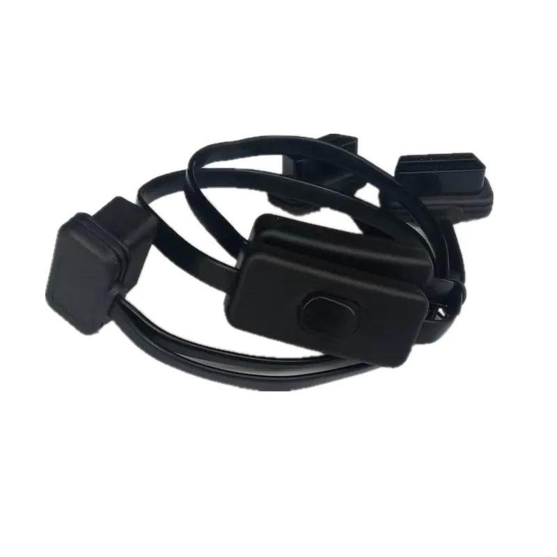 OBD2 with switch extension cable ultra-thin noodle elbow 5