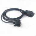 汽車OBD2 16PIN至DB9串行RS232 OBD至DB9串口延長線 6