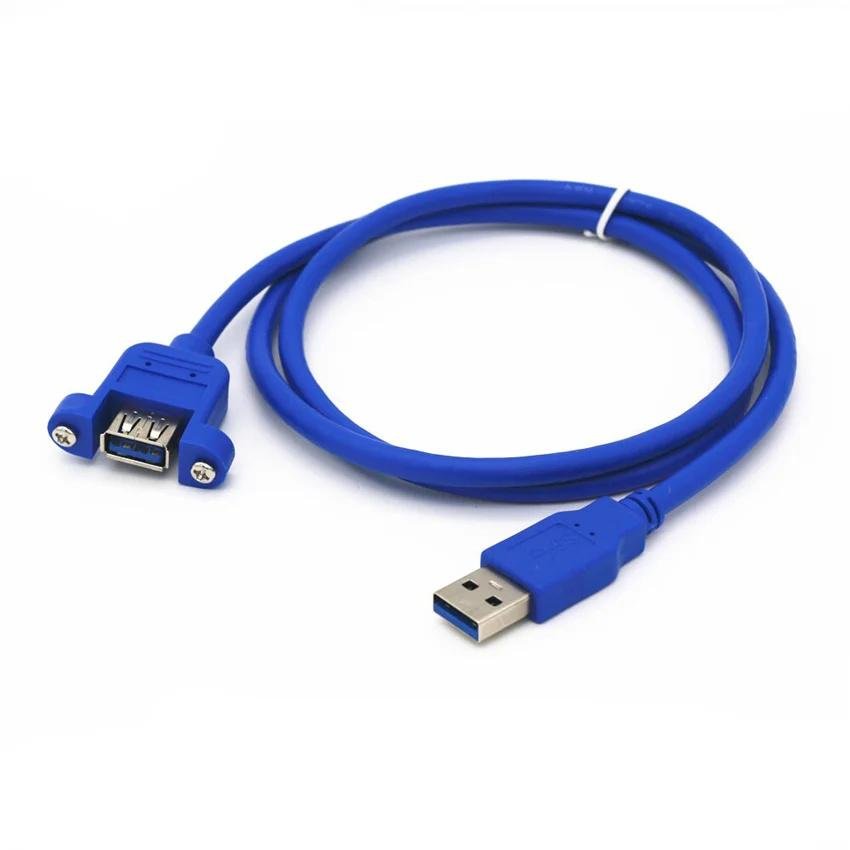 多功能粗體快速充電電纜USB 3.0公母延長線，帶耳螺釘USB電纜
