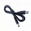 Black pure copper USB power cable, USB to DC5521 charging 3