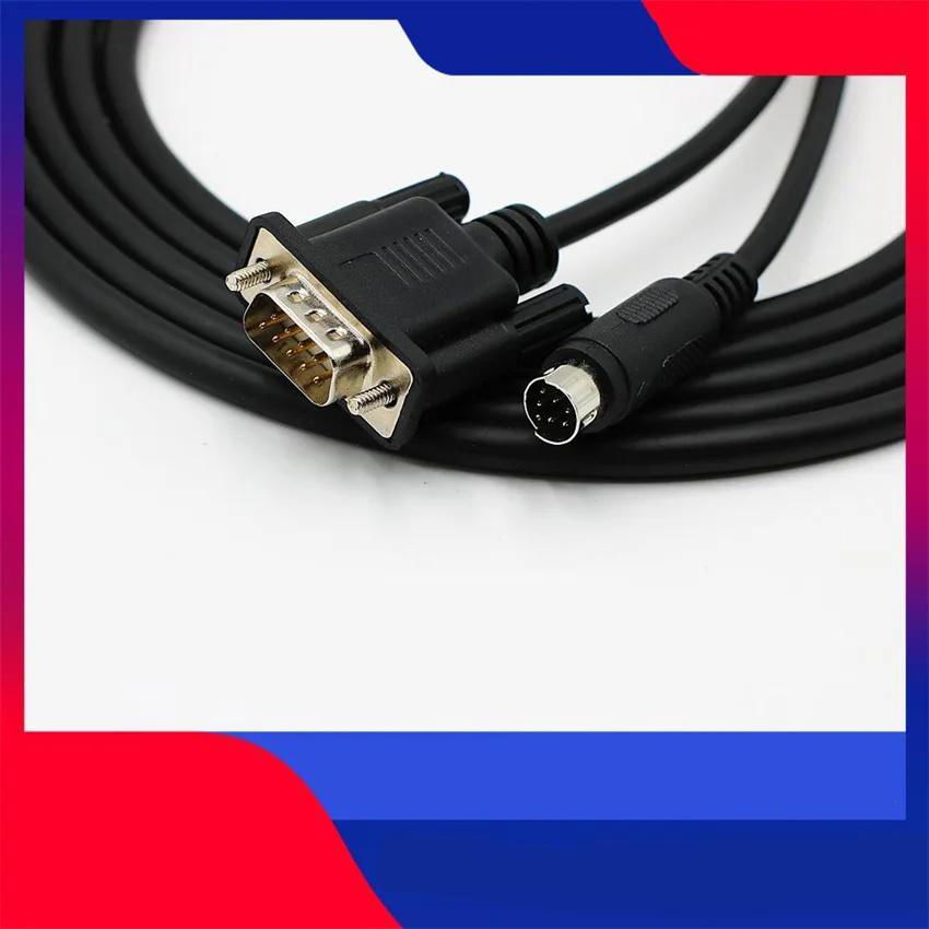 PLC连接线9针串口RS232线MD8芯圆形端口8针至DB9 5