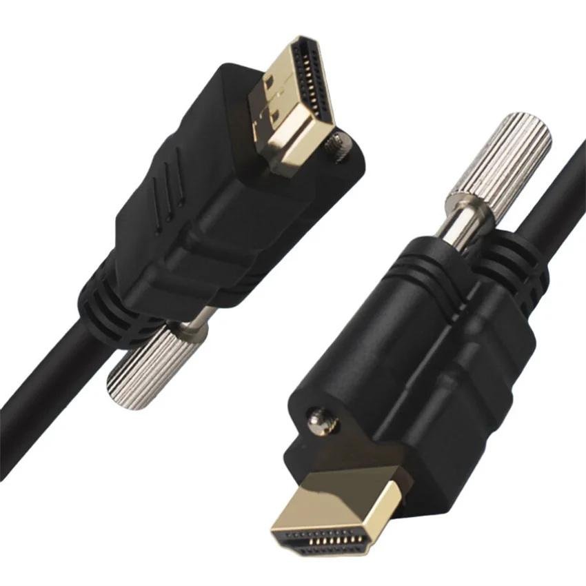直銷HDMI高清線M3螺絲固定2.0版4K1080P機頂盒投影儀工程連接