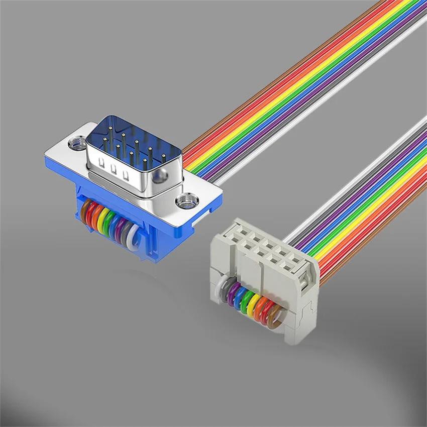 Direct selling pure copper serial port 2.54mm terminal strip wire to DB9 4