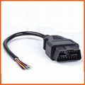 直銷純銅汽車OBD電纜插頭通用公頭檢測接口16針擴展連接轉換 2