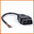 直销纯铜汽车OBD电缆插头通用公头检测接口16针扩展连接转换 2